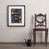 A Greeting Card: Happy New Year! - Art Print, 18x24 / Standard / Brown