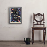 A Greeting Card: Happy New Year! - Art Print, 18x24 / Simple / Gray