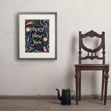 A Greeting Card: Happy New Year! - Art Print, 18x24 / Standard / Gray