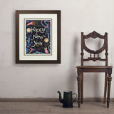 A Greeting Card: Happy New Year! - Art Print, 18x24 / Deluxe / Brown