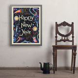 A Greeting Card: Happy New Year! - Art Print, 24x32 / Simple / Gray