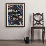 A Greeting Card: Happy New Year! - Art Print, 24x32 / Simple / Brown