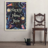 A Greeting Card: Happy New Year! - Art Print, 30x40