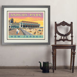 Asbury Park NJ - Art Print, 24x32 / Deluxe / Gray