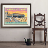 Asbury Park NJ - Art Print, 24x32 / Deluxe / Brown