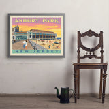 Asbury Park NJ - Art Print, 24x32 / Simple / Gray