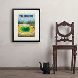Yellowstone Morning Glory Pool - Art Print, 18x24 / Standard / Black