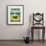 Yellowstone Morning Glory Pool - Art Print, 18x24 / Standard / Gray