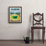 Yellowstone Morning Glory Pool - Art Print, 18x24 / Simple / Brown