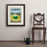 Yellowstone Morning Glory Pool - Art Print, 18x24 / Deluxe / Brown
