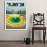 Yellowstone Morning Glory Pool - Art Print, 30x40