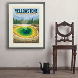 Yellowstone Morning Glory Pool - Art Print, 24x32 / Standard / Gray
