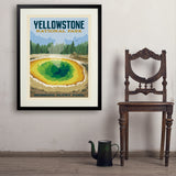 Yellowstone Morning Glory Pool - Art Print, 24x32 / Standard / Black