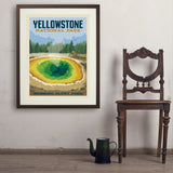 Yellowstone Morning Glory Pool - Art Print, 24x32 / Standard / Brown