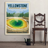 Yellowstone Morning Glory Pool - Art Print, 36x48