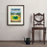 Yellowstone Morning Glory Pool - Art Print, 18x24 / Standard / Brown