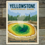 Yellowstone Morning Glory Pool - Metal Sign, Metal Sign