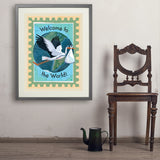 A Greeting Card: Welcome To The World, Baby! - Art Print, 24x32 / Standard / Gray