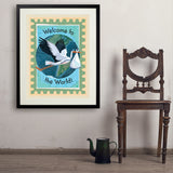 A Greeting Card: Welcome To The World, Baby! - Art Print, 24x32 / Standard / Black