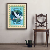 A Greeting Card: Welcome To The World, Baby! - Art Print, 24x32 / Simple / Brown