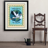 A Greeting Card: Welcome To The World, Baby! - Art Print, 24x32 / Deluxe / Black