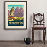 Castle Mountains National Monument, CA - Art Print, 24x32 / Standard / Brown