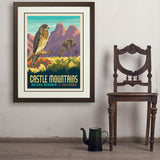 Castle Mountains National Monument, CA - Art Print, 24x32 / Deluxe / Brown