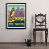 Castle Mountains National Monument, CA - Art Print, 24x32 / Simple / Black