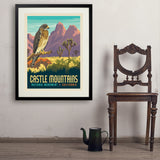 Castle Mountains National Monument, CA - Art Print, 24x32 / Standard / Black