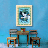 A Greeting Card: Welcome To The World, Baby! - Canvas, Canvas / 24x32
