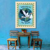 A Greeting Card: Welcome To The World, Baby! - Canvas, Canvas / 30x40