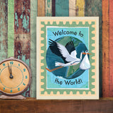 A Greeting Card: Welcome To The World, Baby! - Canvas, Canvas / 9x12