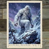 Mythical Creatures: Himalayan Yeti - Metal Sign, Metal Sign