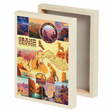 Grand Canyon National Park: Map Collage (Vertical) - Canvas, Canvas