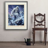 Mythical Creatures: Himalayan Yeti - Art Print, 24x32 / Standard / Gray