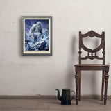 Mythical Creatures: Himalayan Yeti - Art Print, 18x24 / Simple / Gray