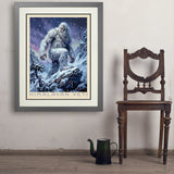 Mythical Creatures: Himalayan Yeti - Art Print, 24x32 / Deluxe / Gray