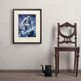 Mythical Creatures: Himalayan Yeti - Art Print, 18x24 / Standard / Brown
