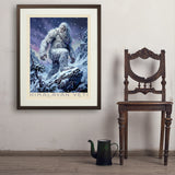 Mythical Creatures: Himalayan Yeti - Art Print, 24x32 / Standard / Brown