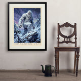 Mythical Creatures: Himalayan Yeti - Art Print, 24x32 / Standard / Black
