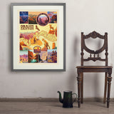 Grand Canyon National Park: Map Collage (Vertical) - Art Print, 24x32 / Standard / Gray