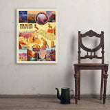 Grand Canyon National Park: Map Collage (Vertical) - Art Print, 24x32