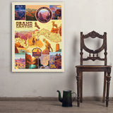 Grand Canyon National Park: Map Collage (Vertical) - Art Print, 30x40