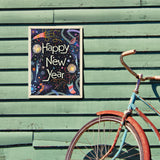 A Greeting Card: Happy New Year! - Metal Sign, Metal Sign / 12x16