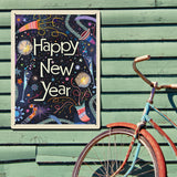 A Greeting Card: Happy New Year! - Metal Sign, Metal Sign / 18x24