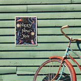 A Greeting Card: Happy New Year! - Metal Sign, Metal Sign / 9x12