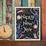 A Greeting Card: Happy New Year! - Canvas, Canvas / 9x12