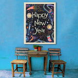 A Greeting Card: Happy New Year! - Canvas, Canvas / 30x40