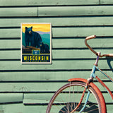 Wisconsin State Pride: Black Bears - Metal Sign, Metal Sign / 9x12