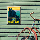 Wisconsin State Pride: Black Bears - Metal Sign, Metal Sign / 12x16